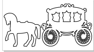 Horse and carriage 125 x 70
